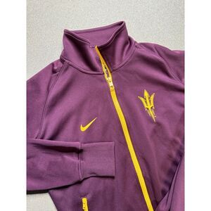 Nike Arizona State Sun Devils Jacket Mens M burgandy Dri-Fit Football Track NCAA